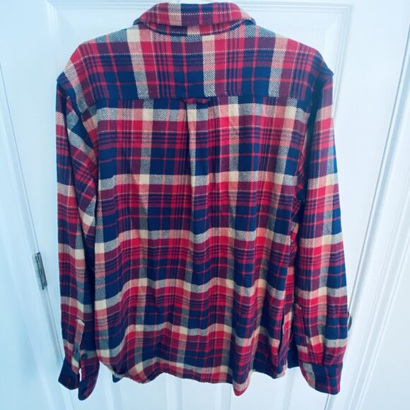 ORVIS FLANNEL SHIRT JACKET Mens XXL Red Gray Plaid Big Bear Jac Shacket Jacshirt - Picture 6 of 7